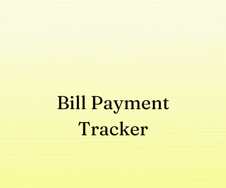 Bill Payment Tracker